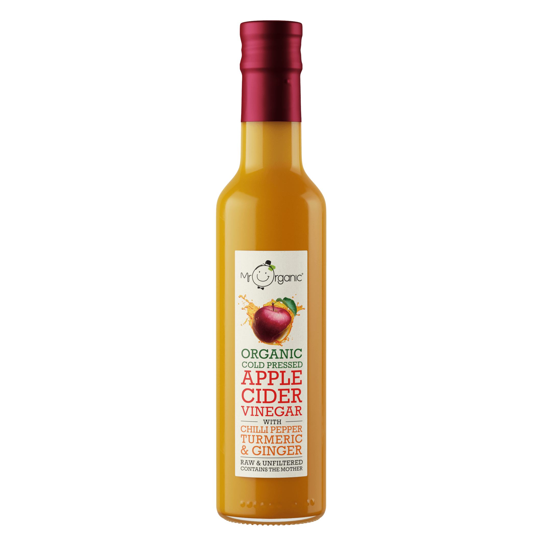 Organic Cold Pressed Apple Cider Vinegar with Chilli Pepper, Turmeric and Ginger