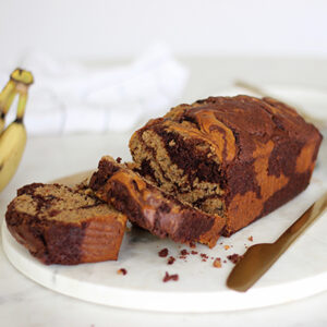 Marbled Chocolate Spread Banana Bread by Jess Beautician