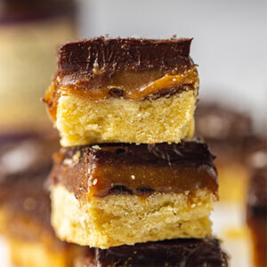 Salted Almond Butter and Chocolate Millionaire Shortbread