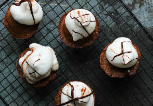 Jaffa Cake Cupcakes with Marshmallow Fluff