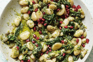 Inspired by Deliciously Ella Warming Pesto Butter Beans